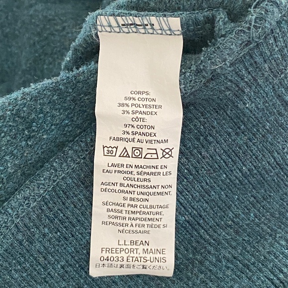 L.L. Bean I Cozy Pullover I Spruce Heather - Picture 4 of 16